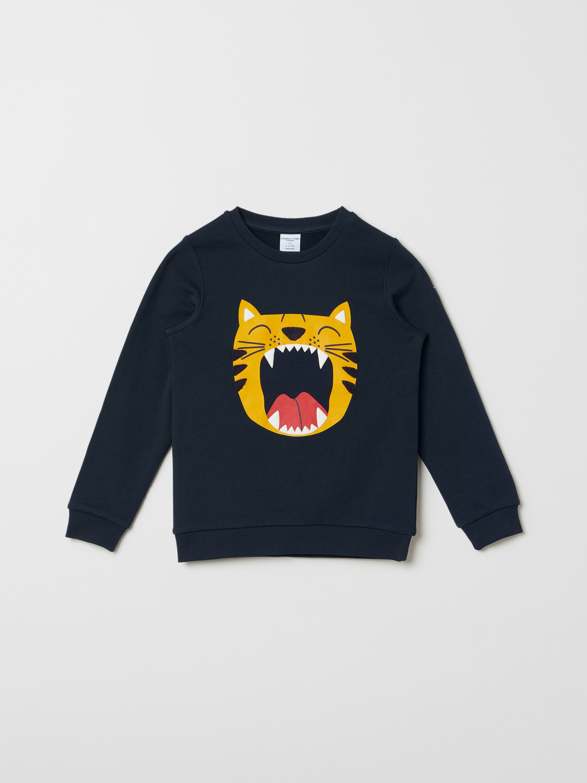 Tiger Print Kids Sweatshirt