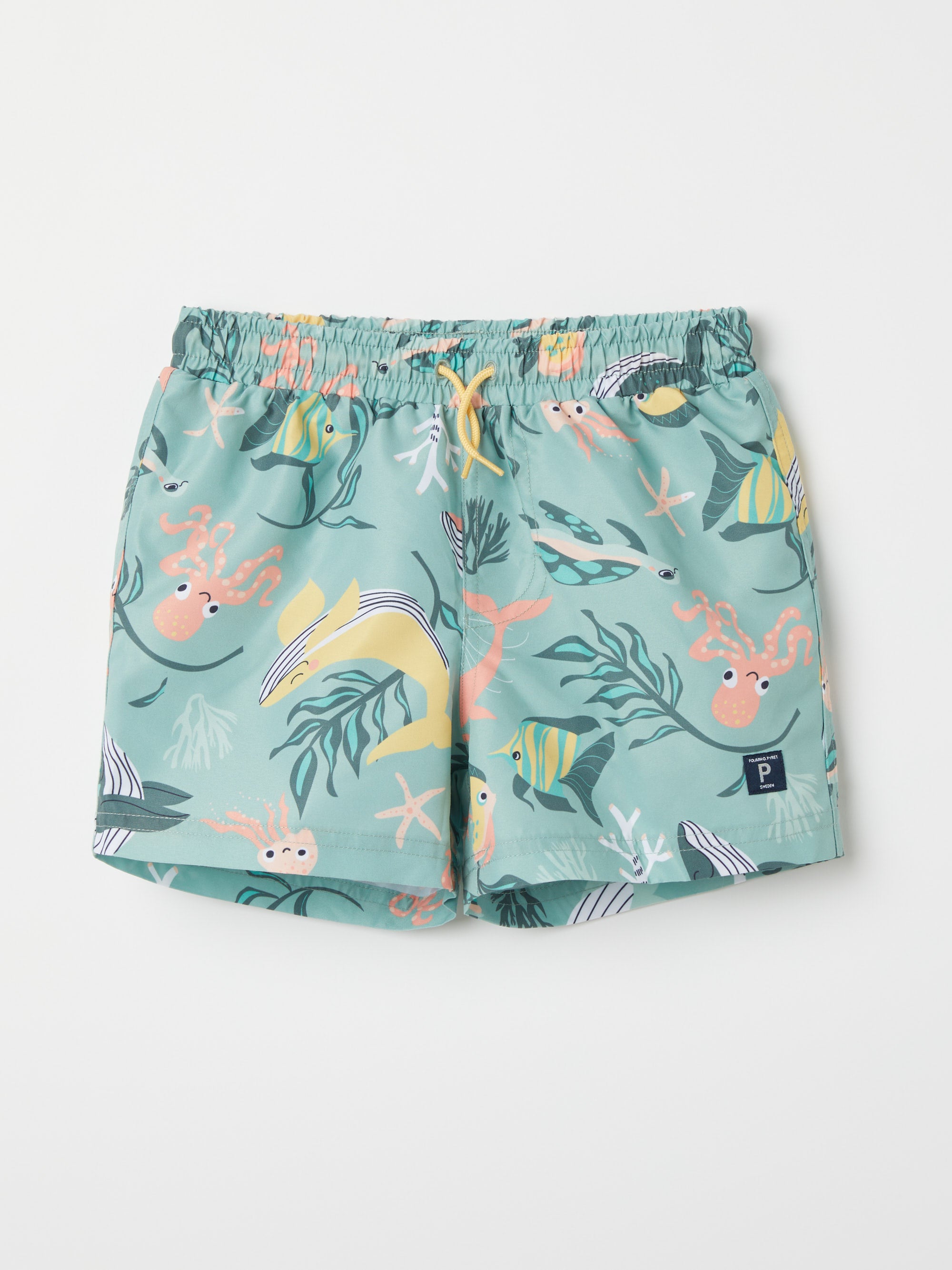 Sealife Print Kids Swim Shorts