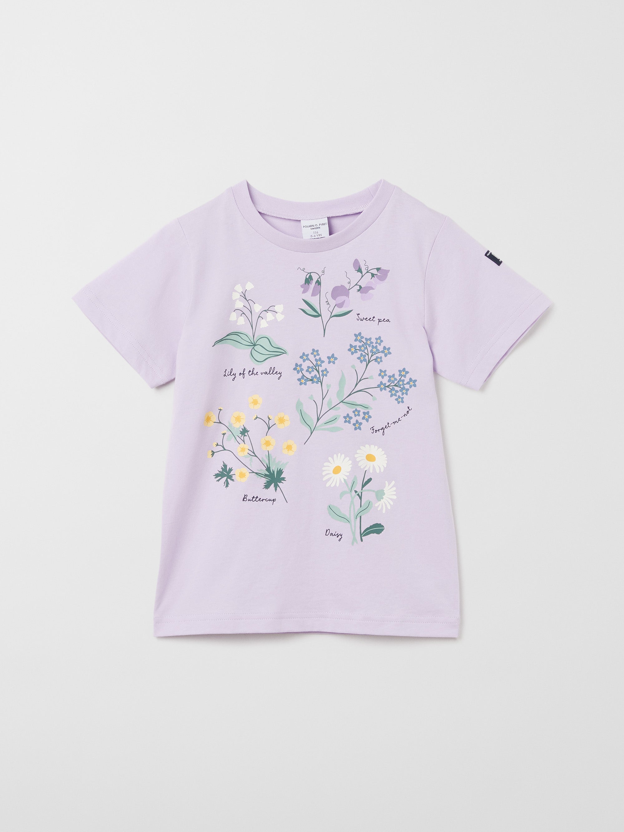 Organic Cotton Kids Floral Print T-Shirt
