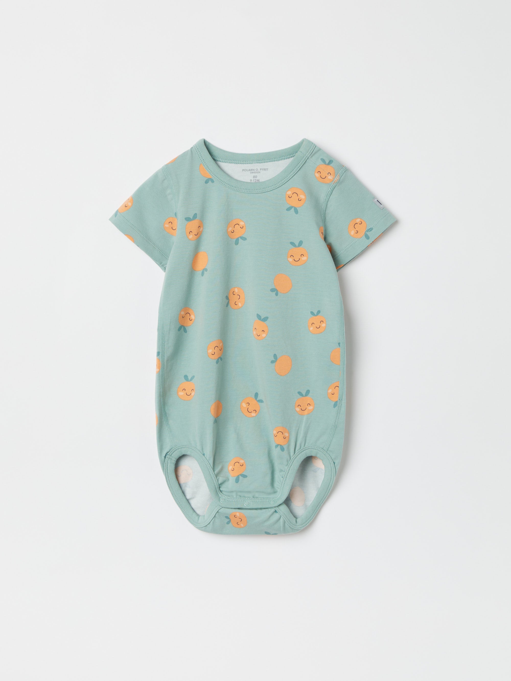 Short Sleeve Apple Print Babygrow