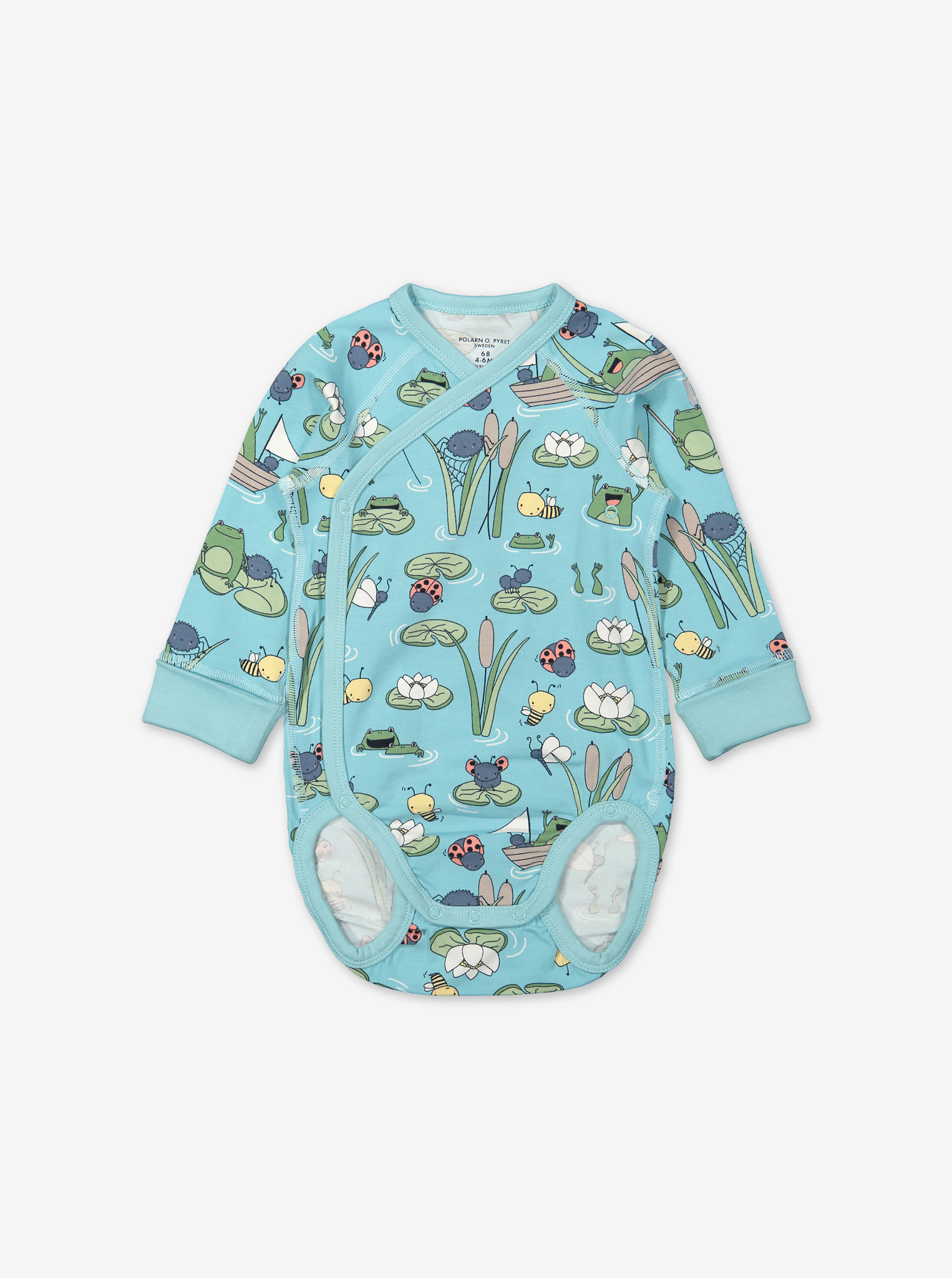 Pond Print Wraparound Baby Bodysuit