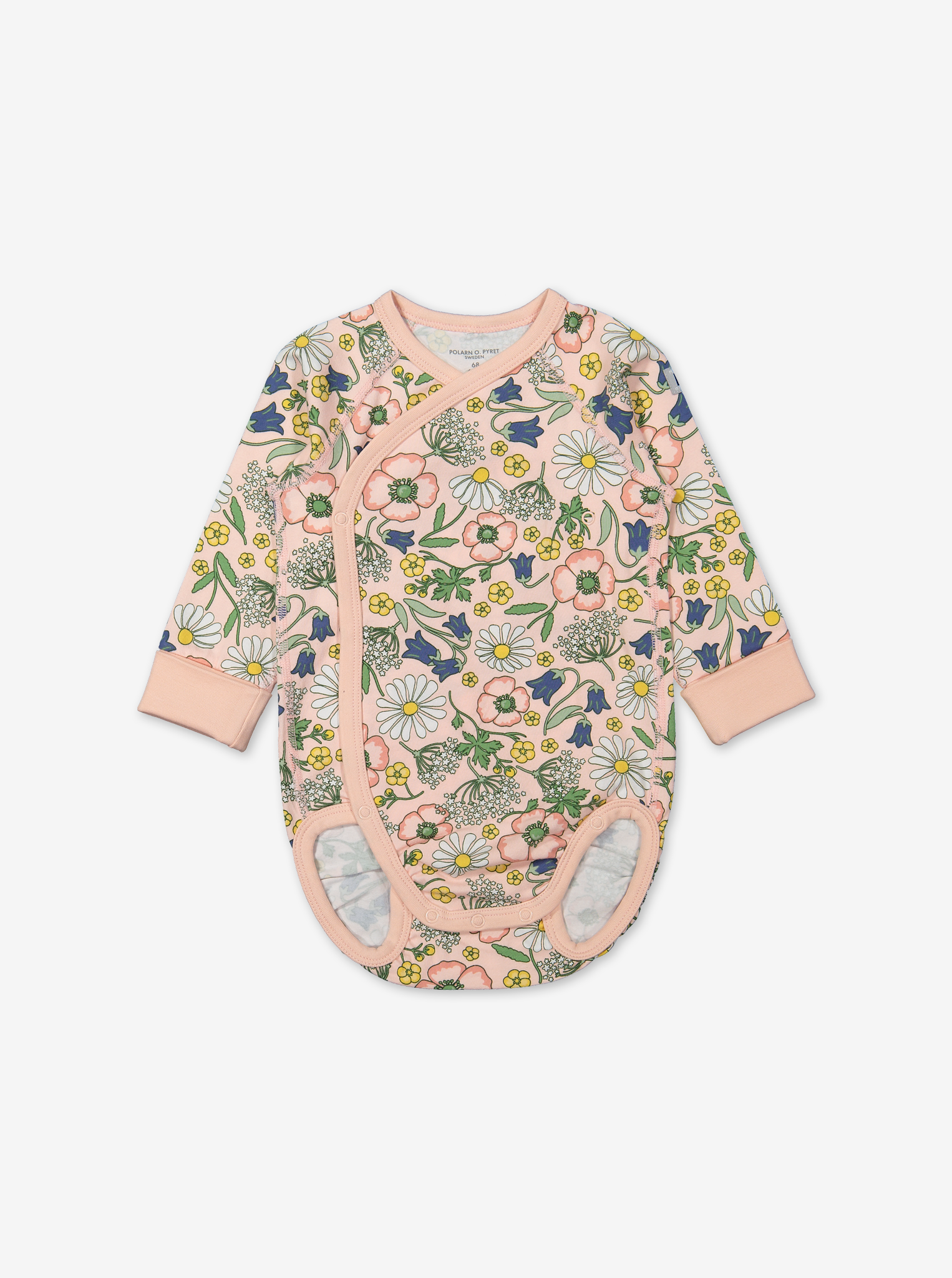 Scandi Floral Wraparound Baby Bodysuit