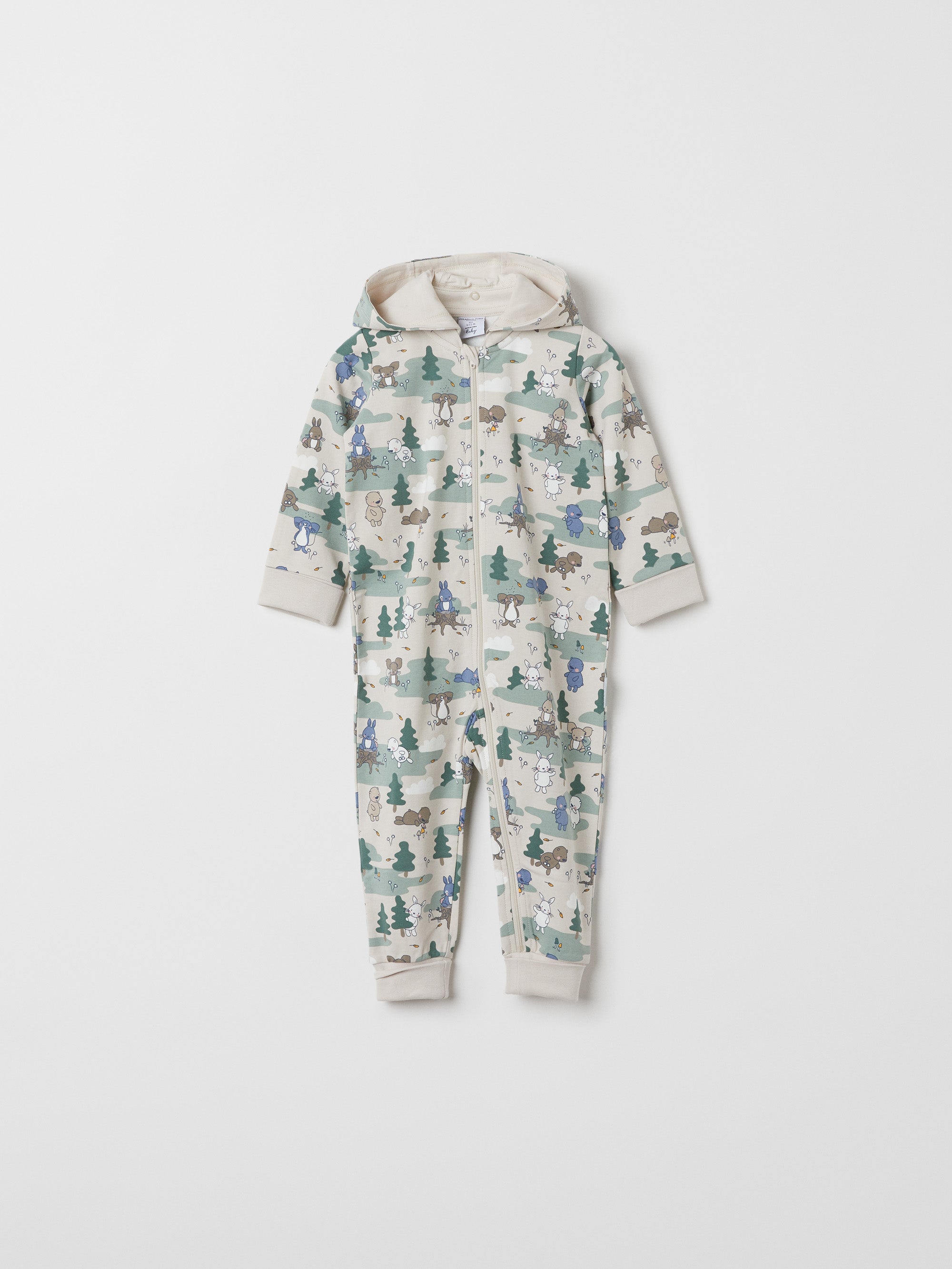 Forest Animal Print Baby All-in-one