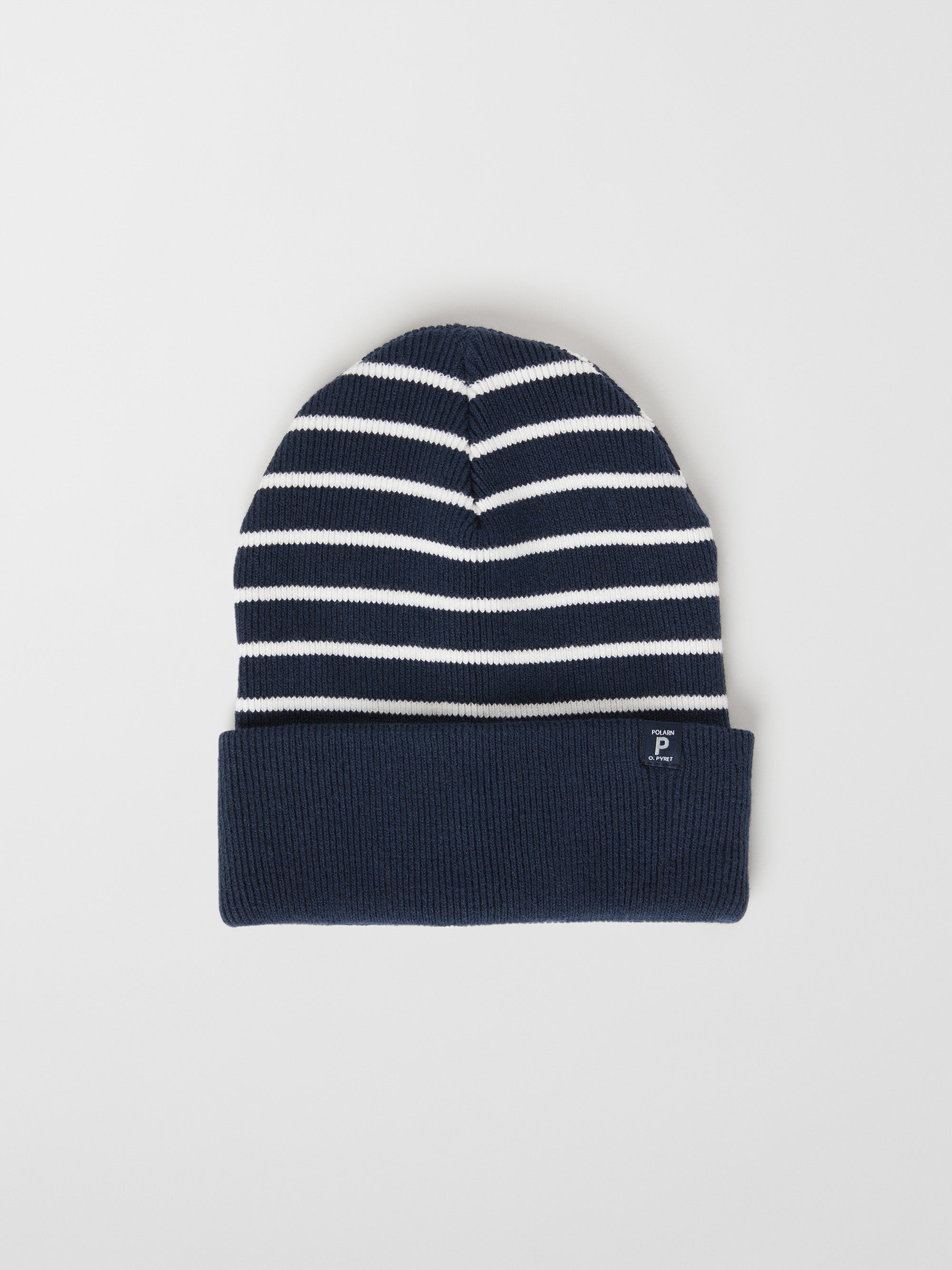 Striped Ribbed Kids Beanie Hat