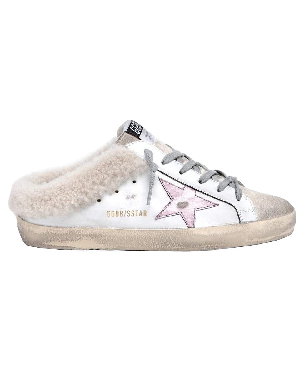Super-Star Sabot Leather Slip-On Sneaker - Upper Suede Toe Laminated Star  Shearling Lining