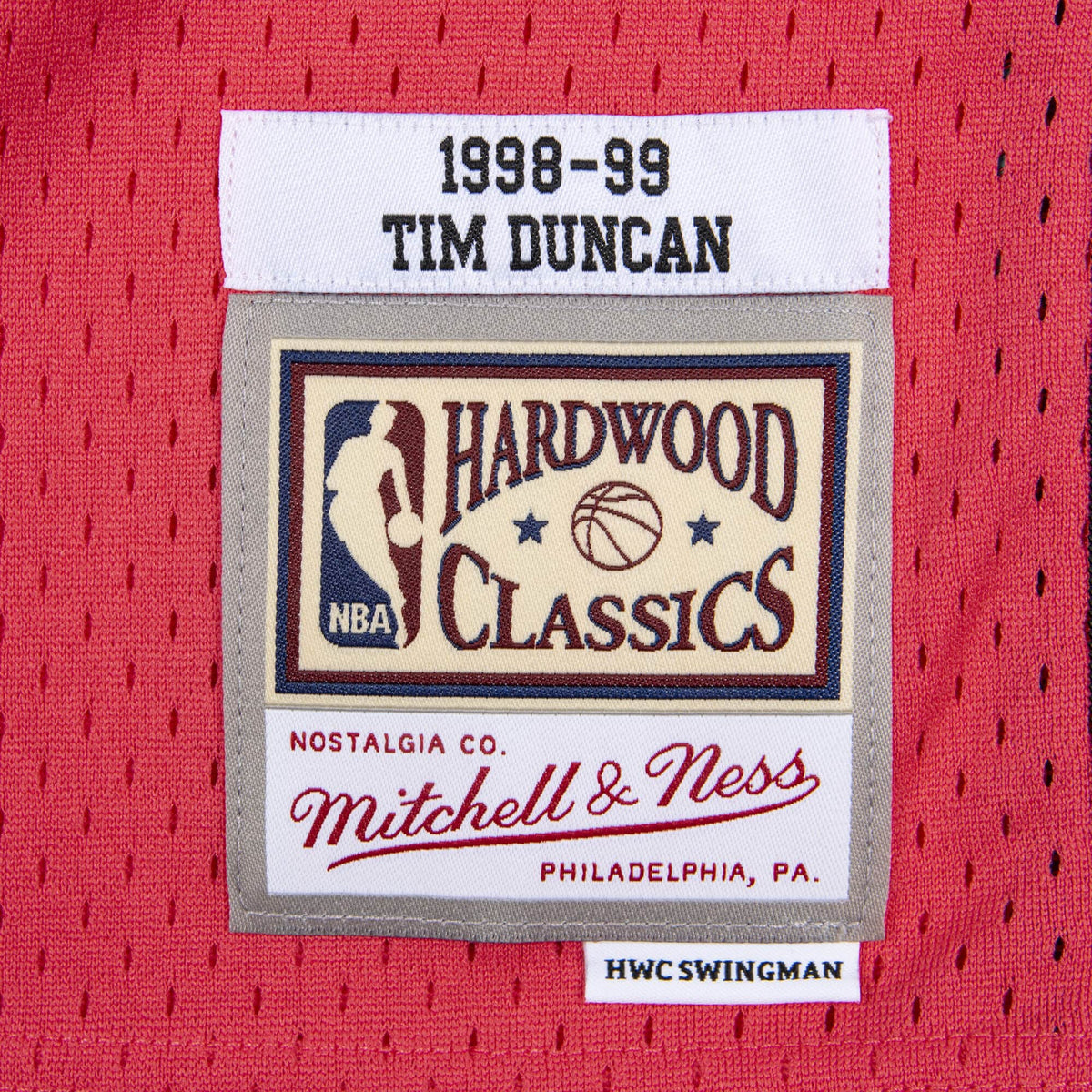 Mitchell & Ness Mens Swingman Jersey San Antonio Spurs 1998-99 Tim Duncan, Black / S