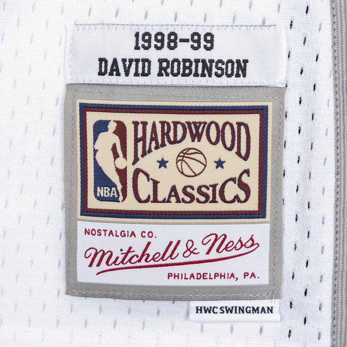 Men's San Antonio Spurs David Robinson Mitchell & Ness White Out