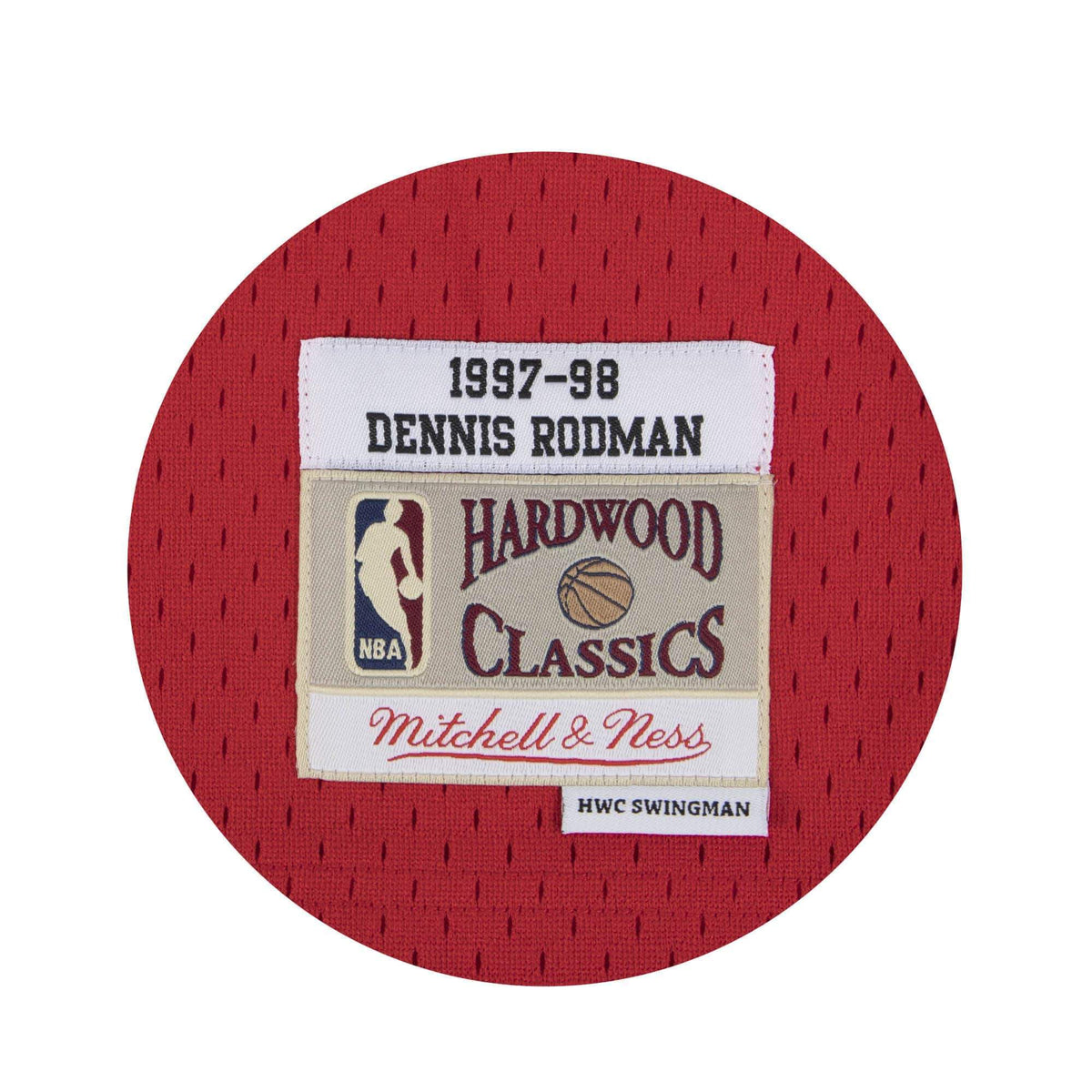 Mitchell & Ness Dennis Rodman Chicago Bulls Red and Green Hardwood Classic Swingman NBA Jersey- Mens Black XXXL