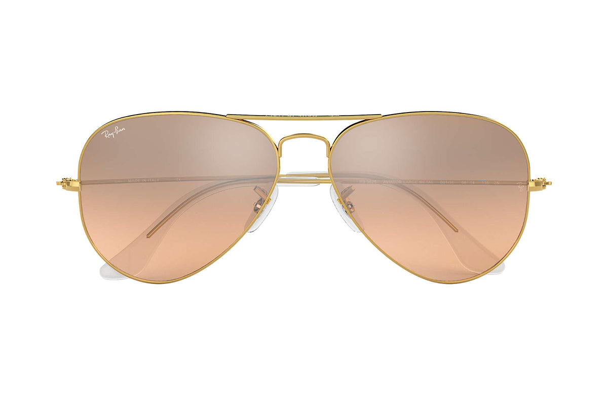 ray ban aviator pink gold gradient mirror