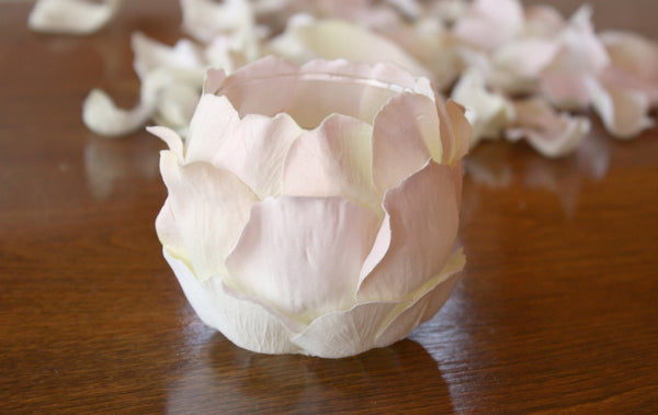 fabric flower votive DIY wedding