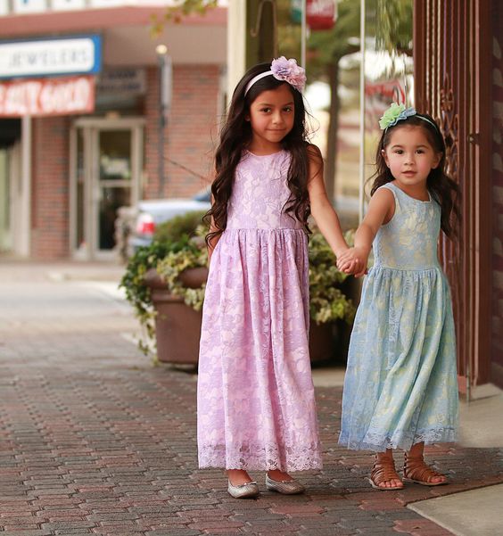 lace flower girl dress