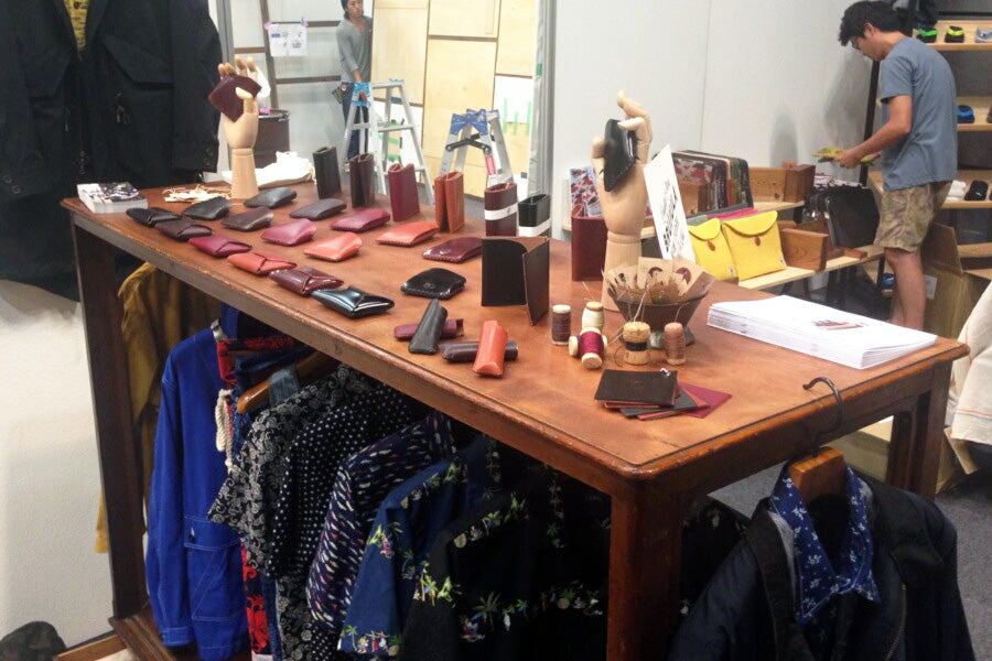 brujula new york at jumble tokyo exhibition 2014 handmade leather goods shell cordovan wallets