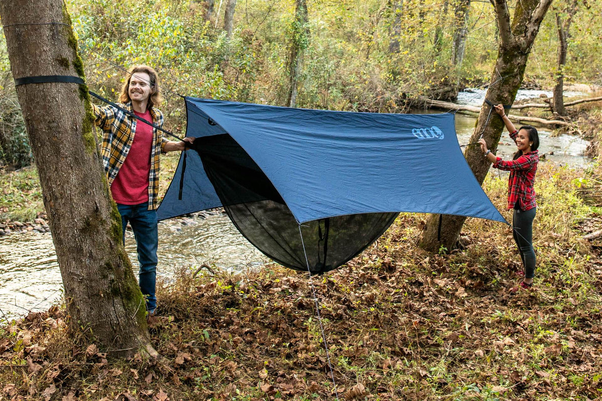 Lightweight Nylon Survival Gear Backpacking Camping ENO Accessory Stakes Included Gold Armour 12Ãâ‚¬ XL TARP Hammock Waterproof RAIN Fly Tent TARP 185 Centerline 