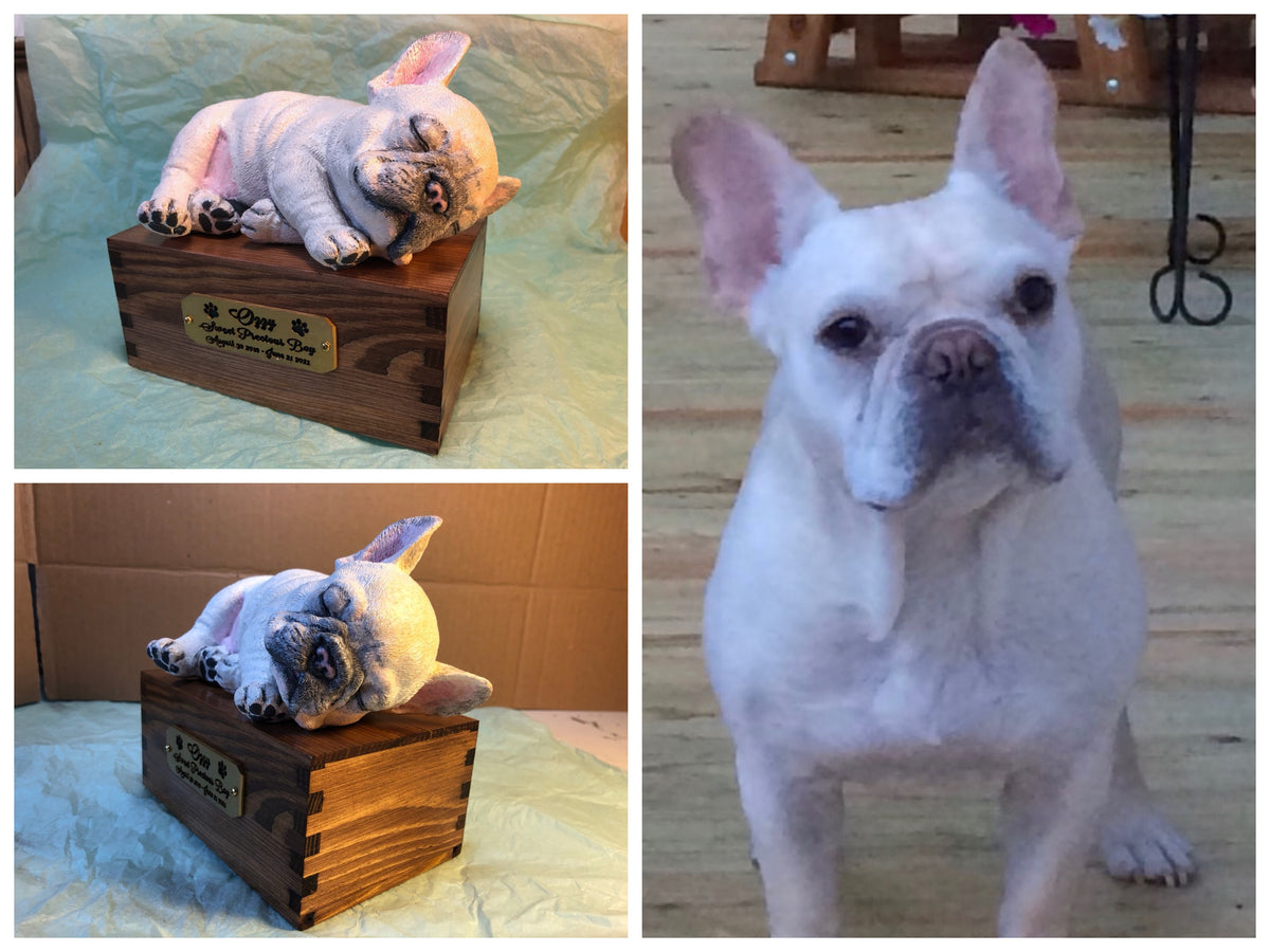 全商品オープニング価格特別価格 独特の素材 Pit Bull Fight， Urn for Dog Ashes Memorial with  Statue， Pet's Name and Quote ArtDog Personalized