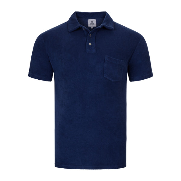 Towelling polo t-shirt jeans