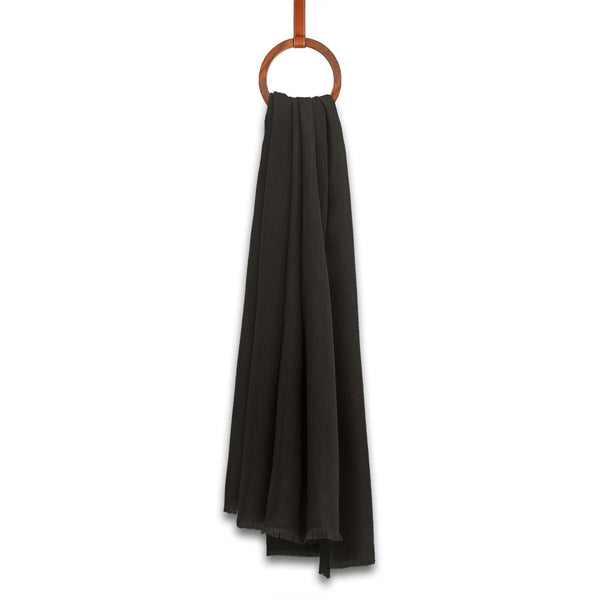 Dark brown cashmere scarf
