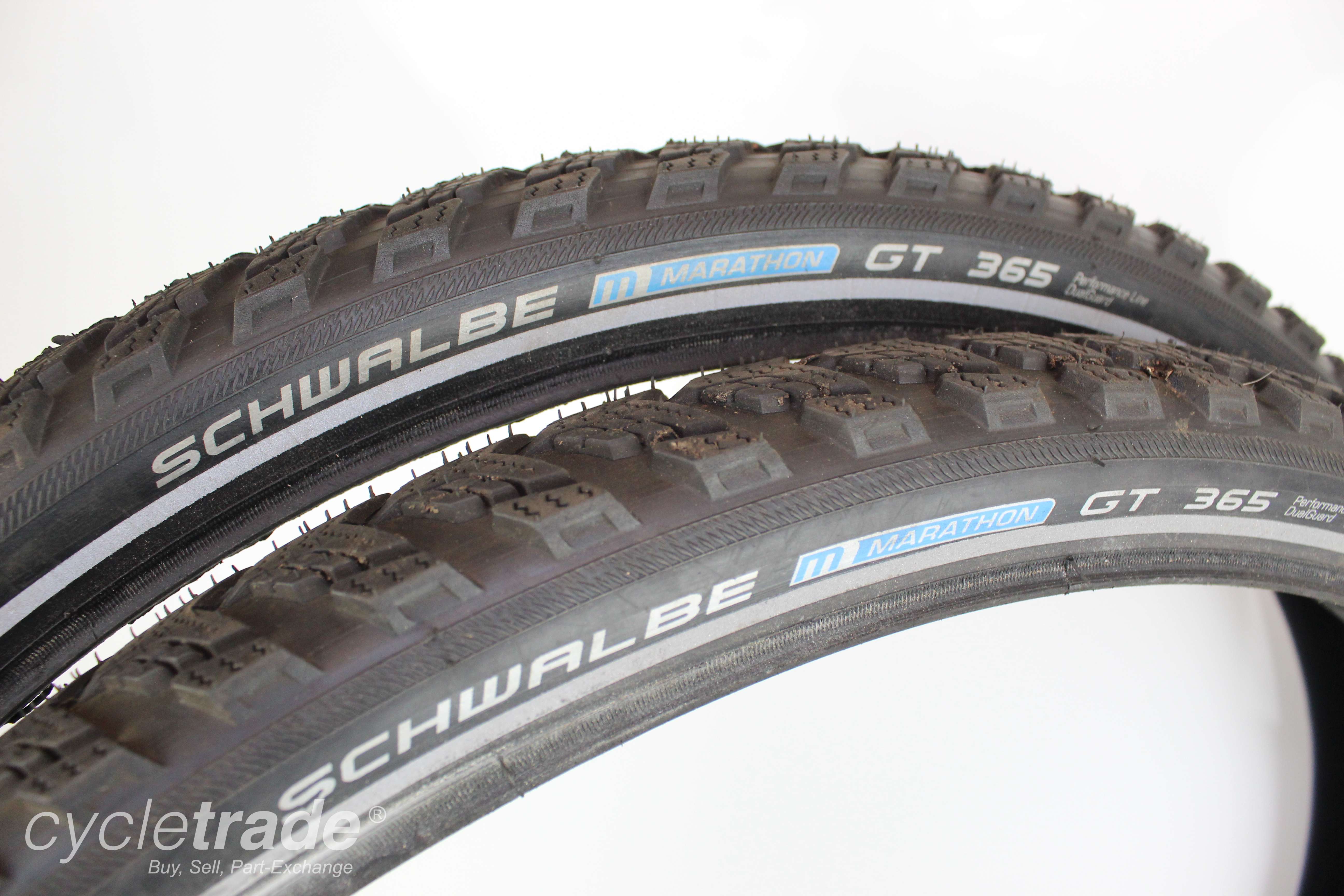 Westers Beg mechanisch Touring Bike Tyres - 2 x Schwalbe Marathon GT 365 26x2.00 Black Clinch