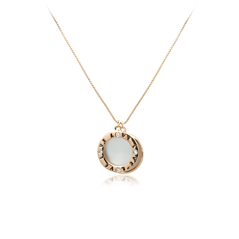 gold mother of pearl necklace