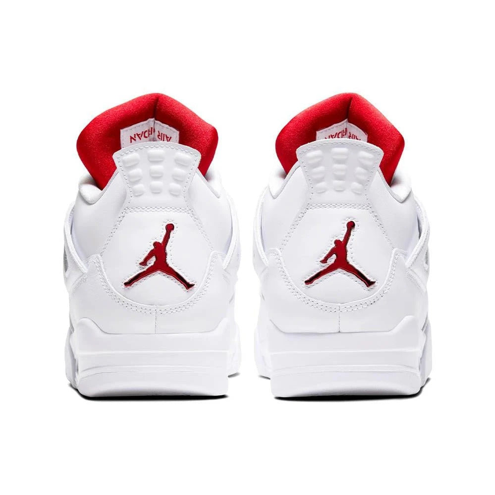 nike air jordan 4 retro white metallic red