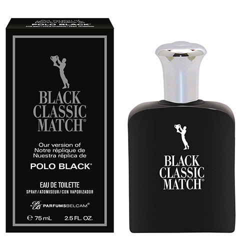 black classic match polo black