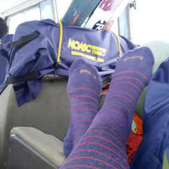 Fashionable compression socks are great for long road trips