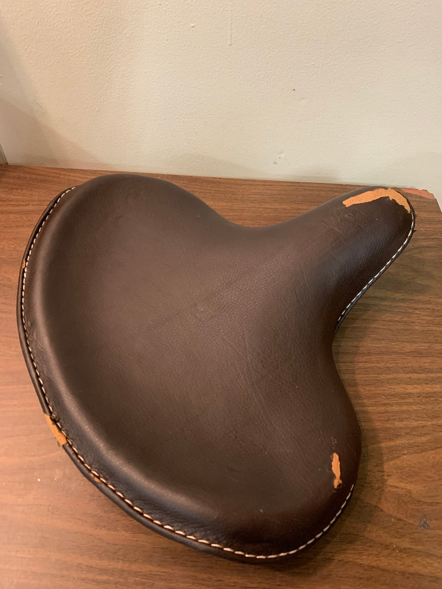 KNUCKLEHEAD FLATHEAD BLACK LEATHERITE POLICE SOLO SEAT FIT FOR HARLEY @SL