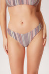 Bikini bottom brasiliana righe natural petitluxe