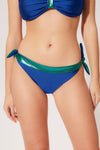 Bikini bottom slip con fiocchi color block petitluxe