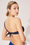 Bikini top monospalla blu waves petitluxe