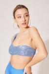 Bikini top monospalla paillettes petitluxe