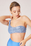 Bikini top monospalla paillettes petitluxe