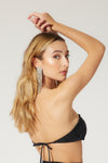 bikini top fascia glitter nero petitluxe 