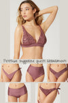 Bikini top triangolo a vela in paillettes e lycra