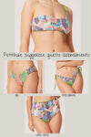 bikini top monospalla paillettes fiori petitluxe