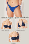 Bikini bottom brasiliana con laccetti in microfibra petitluxe