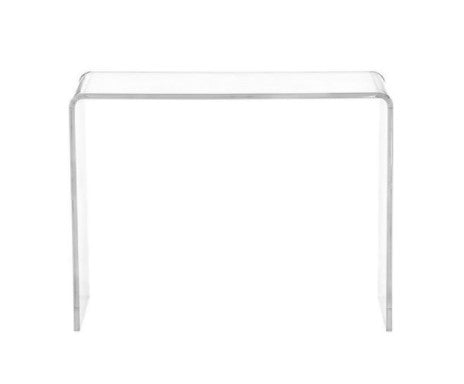 white acrylic console table