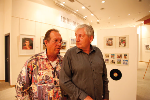 Aubrey Powell (l) and Storm Thorgerson (r)