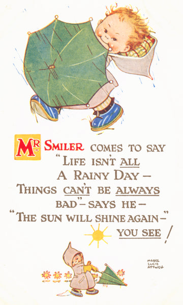 Mabel Lucie Attwell Mr Smiler illustration and verse