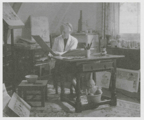 Mabel in her studio, c1961