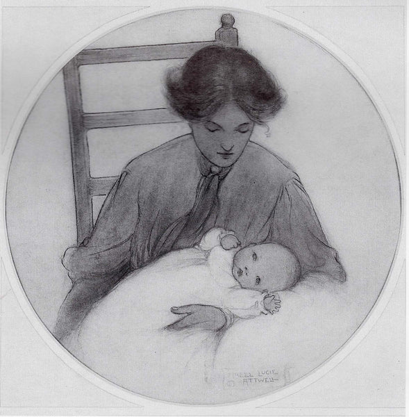 Self-portrait of Mabel with her daughter, Peggy, 1909