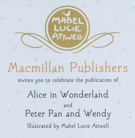 Peter Pan and Alice in Wonderland invite