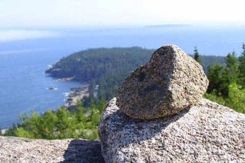 View of coast from Gorham Mountain Trail in Acadia National Park