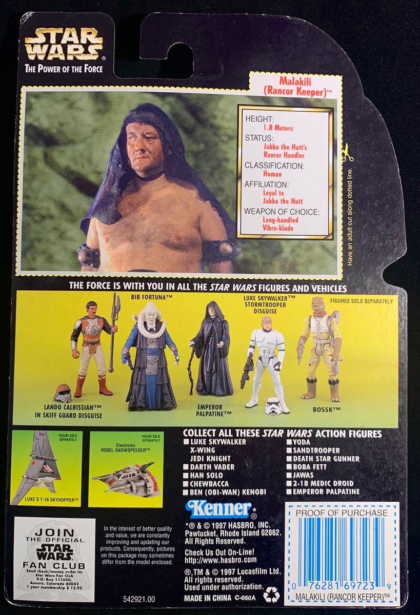 Kenner Star Wars Power Of The Force Malakili Rancor Keeper Action Figure for sale online
