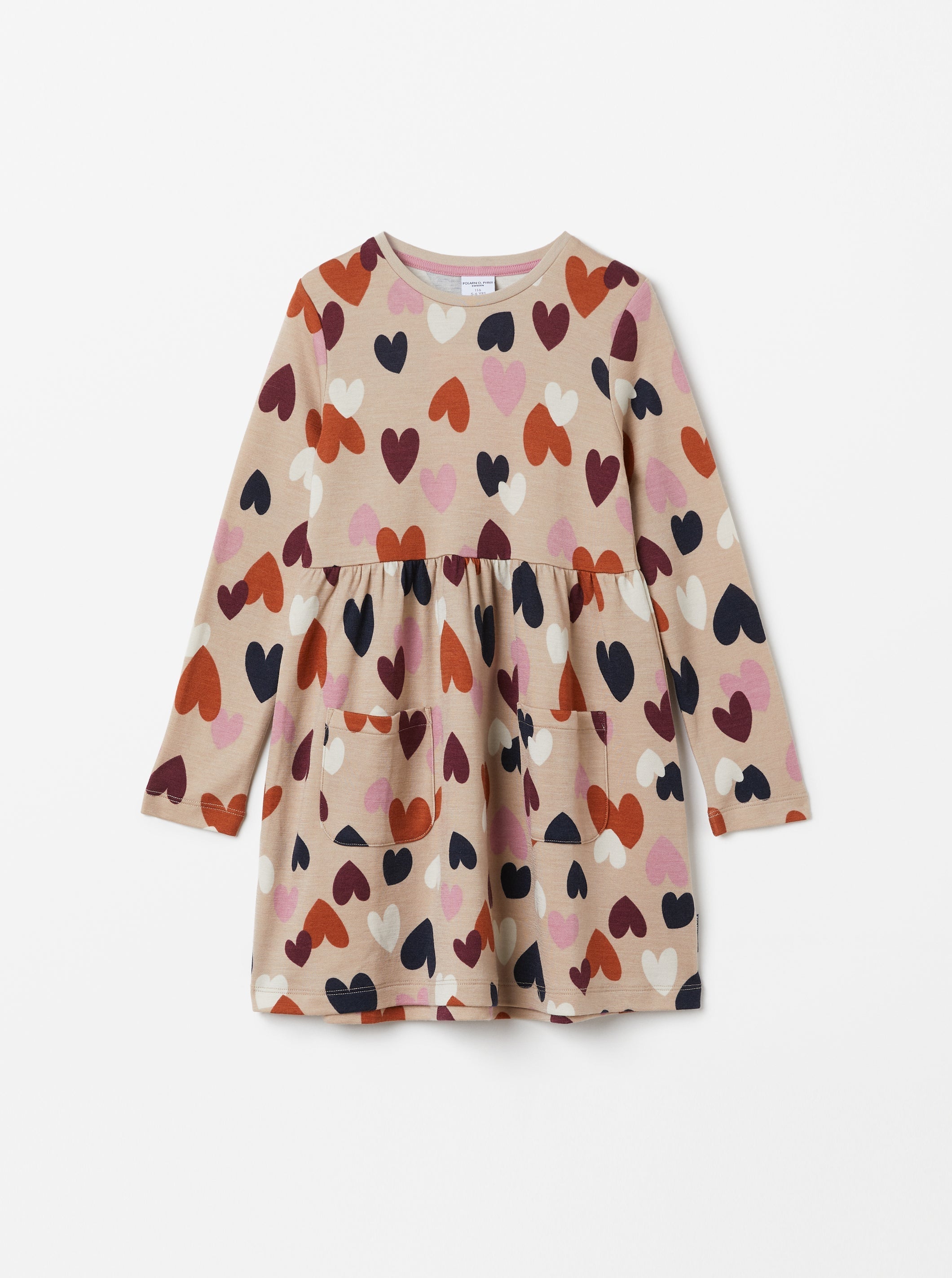 Heart Print Girls Dress | Polarn O. Pyret Ireland