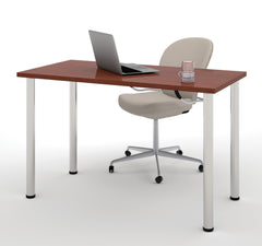 Bordeaux Office Desk with Silver Legs