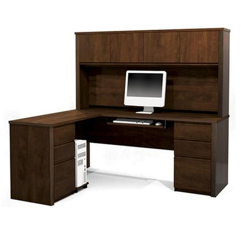 EMBASSY COLLECTION L-SHAPED DESK WITH INCLUDED HUTCH