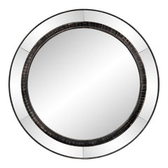 ROUND MIRROR W/ WOOD RING