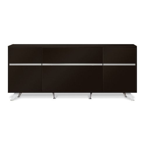 Modern Espresso 63 Storage Credenza With File Drawer Assembled