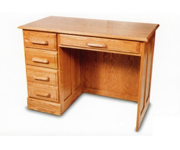 42 Solid Oak Single Pedestal Computer Desk With Finish Options