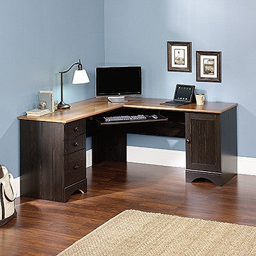 bush birmingham credenza computer desk with optional hutch post